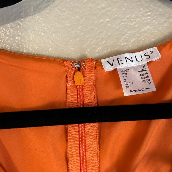 VENUS Womens ORANGE Dress BELL Sleeves Boho Hippie Size Medium - Picture 3 of 8